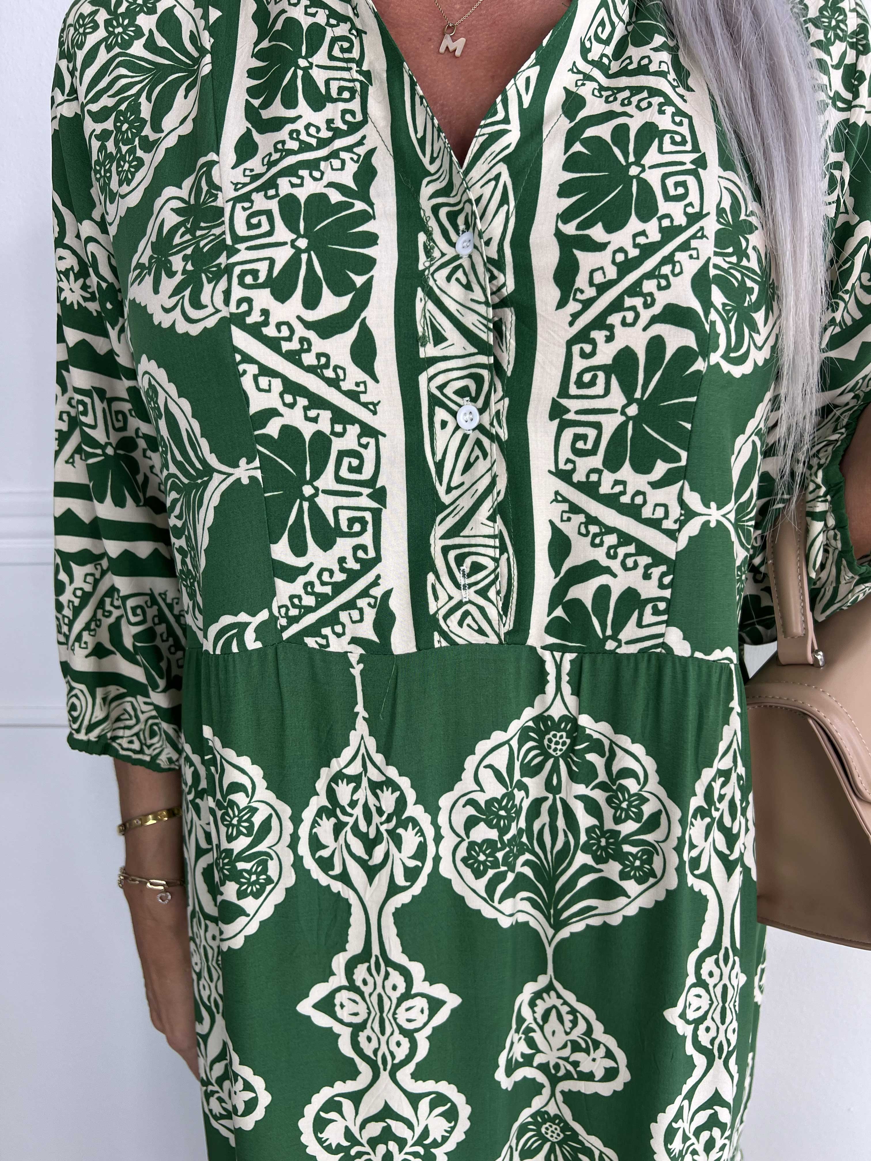 Melly - Lang mønstret tunikakjole